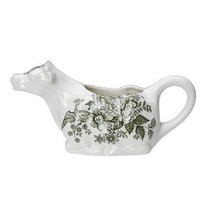 Tableware: Green Asiatic Pheasants Cow Creamer