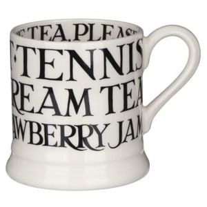 Tableware: Half Pint Mug  Black Toast Cream Tea