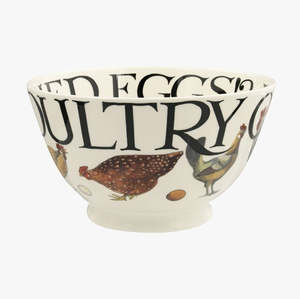 Rise & Shine-Poultry On Parade Medium Old Bowl
