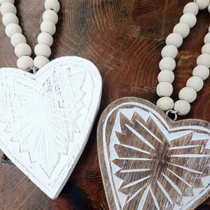 New Arrivals: Rustic Wooden Hanging Hearts