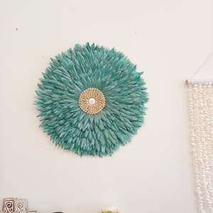 Feather Wall Decor: Large Odyssey Green & Papua Juju
