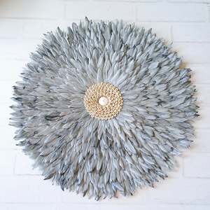 Feather Wall Decor: XL Grey Juju