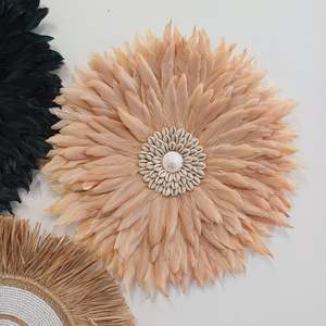 Feather Wall Decor: Small Salted Caramel Juju
