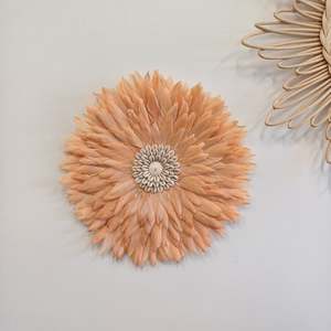 Feather Wall Decor: Small Peachy Sorbet Juju