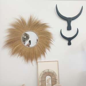 Homewares: Large Raya Round Mirror