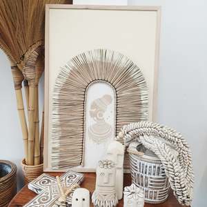 Hand-Painted Seagrass Wall Art