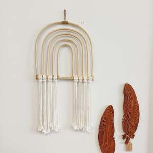 Rattan Rainbow Wall Hanging