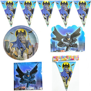 Batman Superhero Birthday Boy Party Decoration Plates Cups Tableware Home Sweet Party