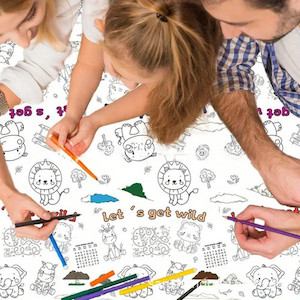 Products: Jungle Zoo Animal Theme Disposable Paper Tablecloth Birthday Party Decoration Home Sweet Party