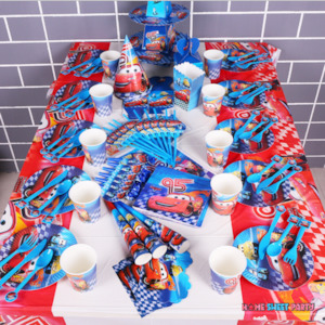 136pcs Hot Wheels Lighting MC Queen Birthday Tableware Set - 16 Essential Items &hellip;