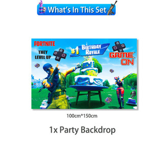 Trending Fortnite Game Birthday Backdrop Party Decoration Home Sweet Party