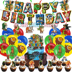 Products: Tung Tung Sahur Birthday Party Decoration Set Balloons Cake Topper Banner Home Sweet Party