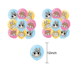 18pcs Trending Labubu Blindbox Balloon Party Birthday Set Home Sweet Party