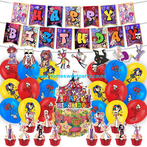 Products: The Amazing Digital Circus Birthday Party Decor Banner Balloons Cake Topper Home Sweet Party