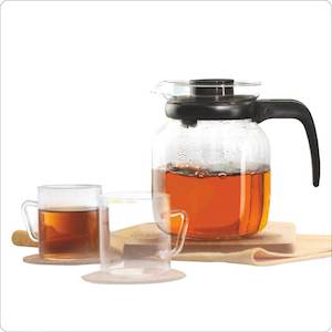 Glassware: Borosilicate Glass - Tea Set (Mugs, Carafe / Strainer)