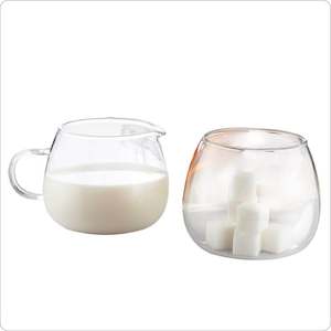 Glassware: Borosilicate Glass - Milk & Sugar Pot (2 x 270ml)