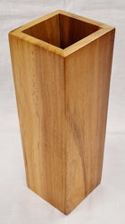 Giftware: Vase - Teak Wood (10 x 10 x 30cm)