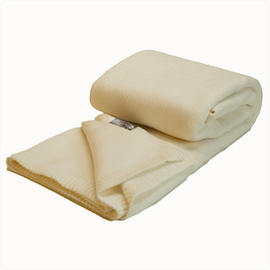 Bedding: Baby Blanket - Flat Knit Cotton (Natural)