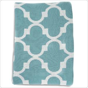 Blankets: Throw - Luxury Cotton Marrakesh Mint (127 x 154cm)