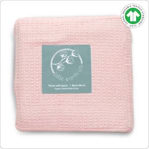 Blanket - Organic Waffle Byron Blush (130 x 180cm)