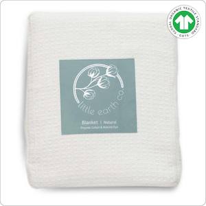 Blankets: Blanket - Organic Waffle Natural (210 x 210cm)