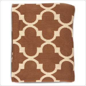 Blankets: Throw - Luxury Cotton Sunset Peak Brick (127 x 154cm)