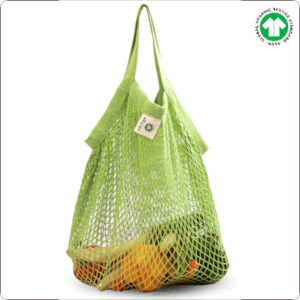 Shopping Bags: Cotton Mesh Carry Bags - Short Handle (2 Pack)