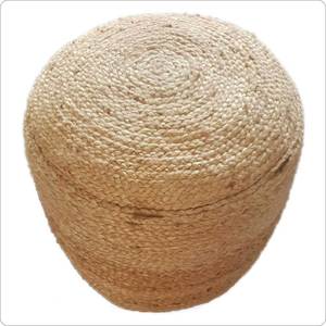 Poufs Foot Stools: Pouf / Ottoman - Natural Jute Dori