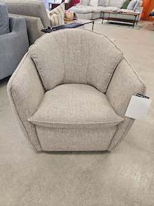 Dining Furniture: Shelly Swivel Chair Beige Tweed