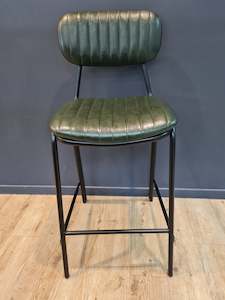 Datsun barstool in green vinyl