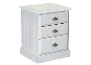 Coastwood: Andorra 3 Drawer Bedside Age Bone