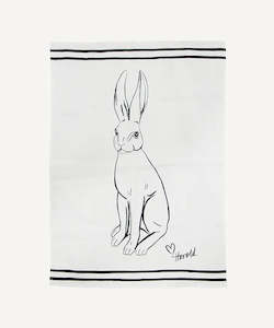 French Country: Harold Linen Teatowel White
