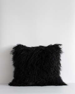 Furtex: Meru Tibetan Lamb Cushion - Balck