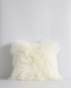 Furtex: Meru Tibetan Lamb Cushion - Natural White