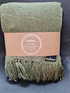 Throws: Mulberi  Serenade Throw - Avocado