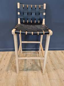 Indo Hi Back Barstool Black