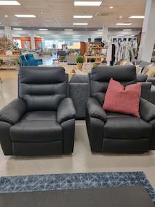 Lounge Suite: Jackson 3+1+1 Recliner Suite Manual Charcoal