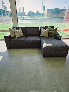 Sloane 3 Seater Chaise with Sofa Bed Midnight