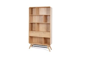 Book Shelf: Flow Oak Bookcase Display