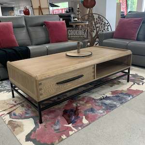 Coffee Table: Frredo One drawer Oak Veneer Coffee Table