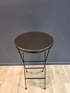 Rimmed Tall Folding Table Black