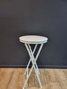 Rimmed Tall Folding Table White