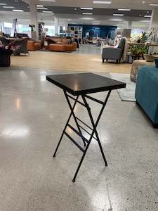 Side Table: Metal Folding side table Black