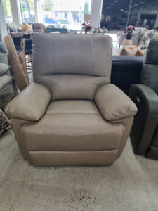 Lounge Furniture: Ainsley Manual Recliner Taupe Leather