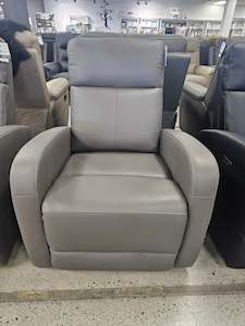 Lexi Leather Electric Recliner - Grey