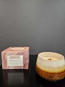 Toasted caramel & Vanilla Ceramic Candle