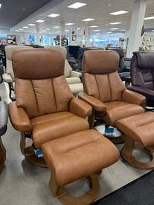 Lounge Furniture: Bella  Recliner with Footstool Cointreau Tan