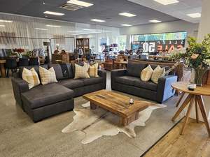 Forme 2.5 Seater + 3.5 seater with Footbox Eastwood Slate