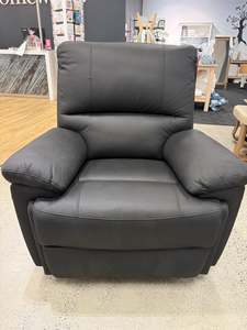 Lounge Furniture: Ainsley Recliner Electric Super Suede Black