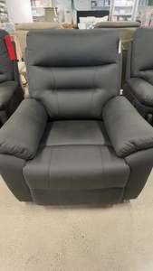 Newman Manual Recliner Super Suede Black
